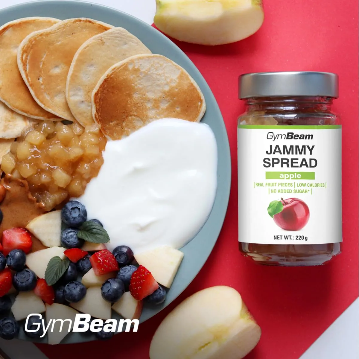 GymBeam Jammy Spread Marmellata Mela 220 g Senza Zucchero