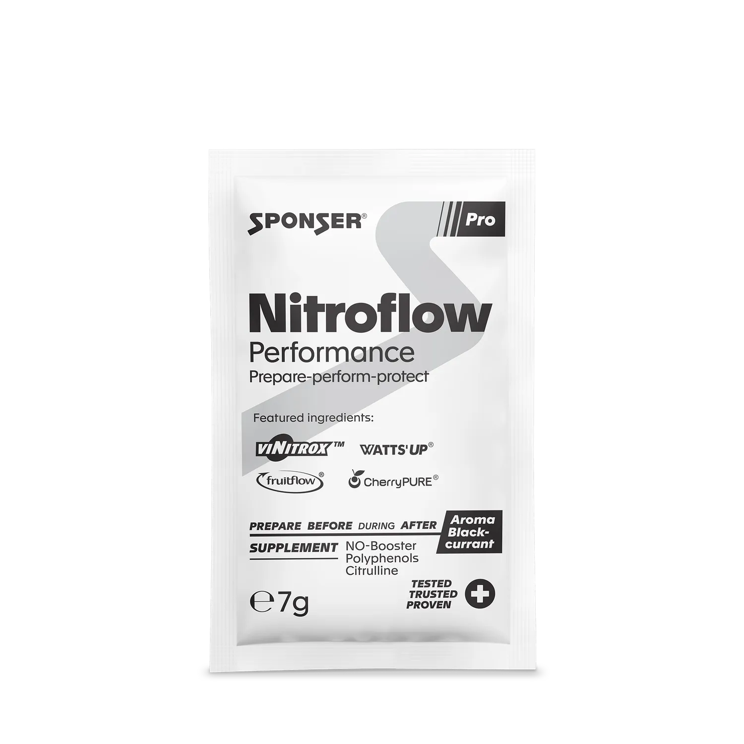 Sponser Nitroflow Performance integratore ribes nero 10x7 g ossido nitrico