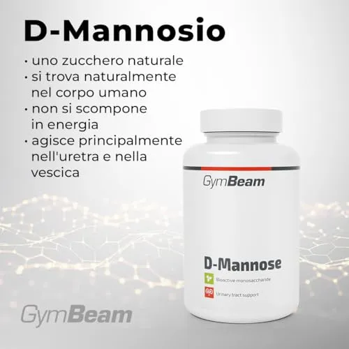 GymBeam D-Mannosio capsule 90 cps vie urinarie 1500 mg