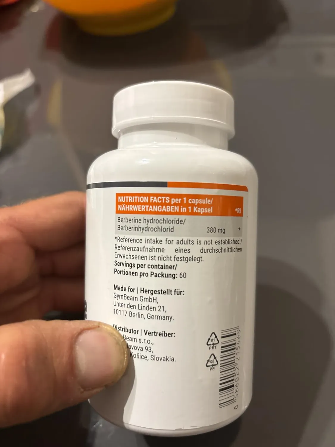 GymBeam Berberina 500 mg Capsule 60 cps Vegane