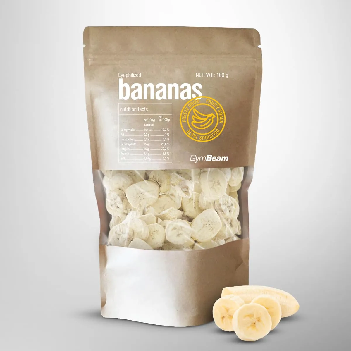 GymBeam banane liofilizzate snack croccante 100 g