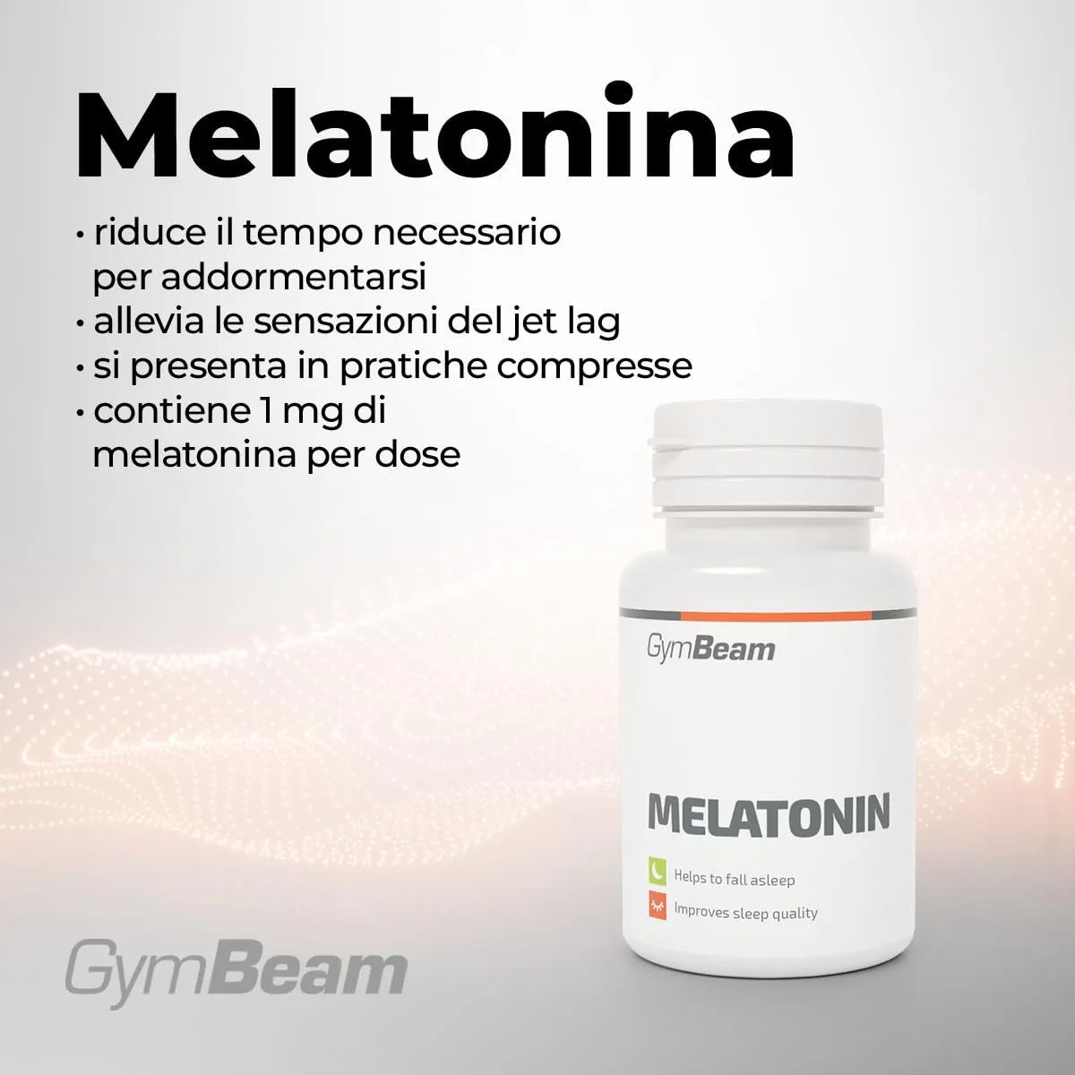 GymBeam Melatonina Pura compresse 1 mg sonno