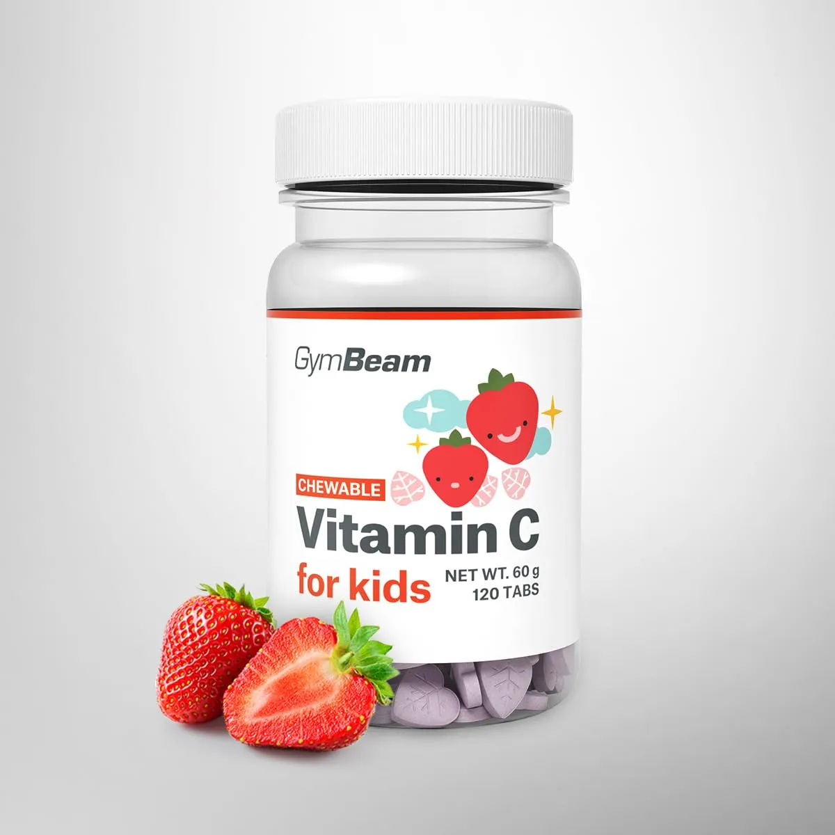 GymBeam Vitamina C Bambini Masticabili 120 cps Fragola