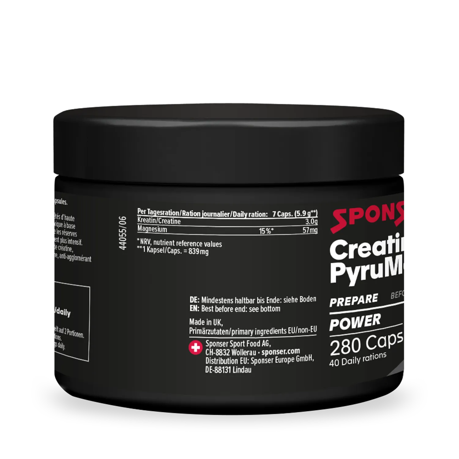 Sponser Creatine PyruMax Neutro 280 Capsule Forza Esplosiva