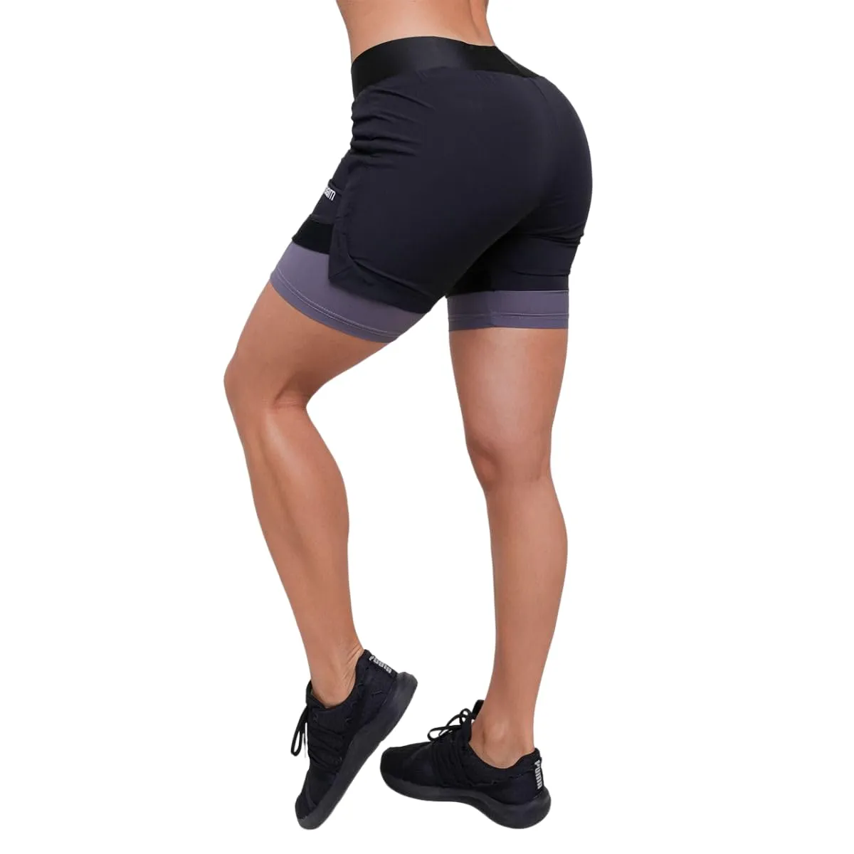 GymBeam 2in1 Pantaloncini Donna Black Grey Corti