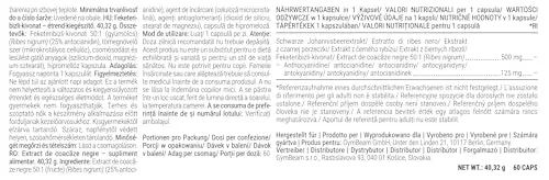 GymBeam Ribes Nero Integratore Circolazione 25% Antocianidine