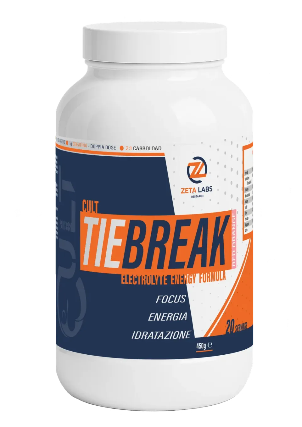 Zeta Labs CULT Tie Break integratore energetico arancia rossa 450g