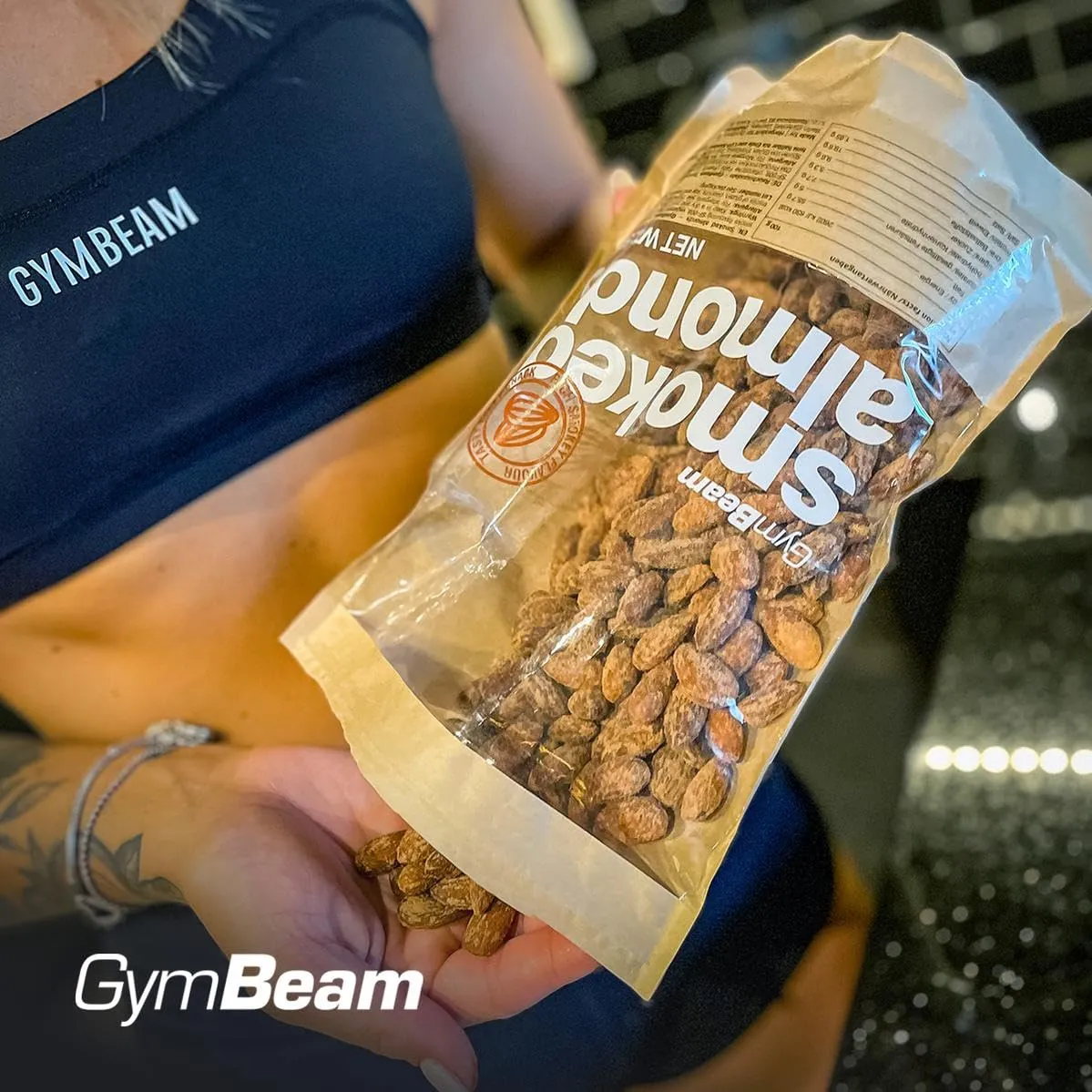 GymBeam Mandorle Affumicate Snack Salato 500g Proteico