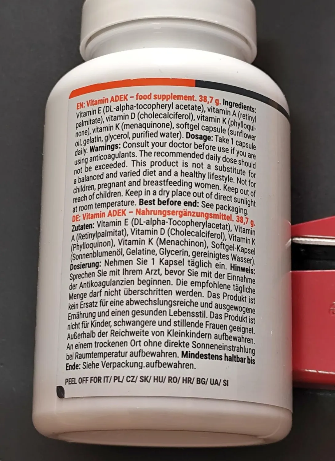GymBeam Vitamina ADEK Integratore 90 Capsule per Ossa