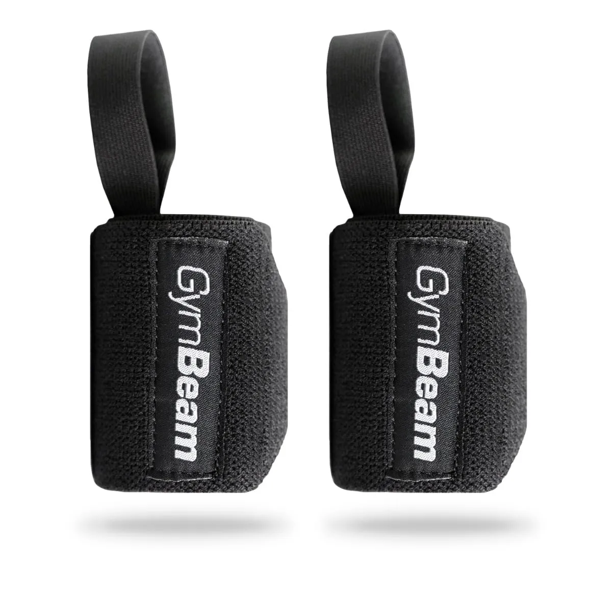 GymBeam Wrist Wrap Press fasce polsi pesi cotone nero