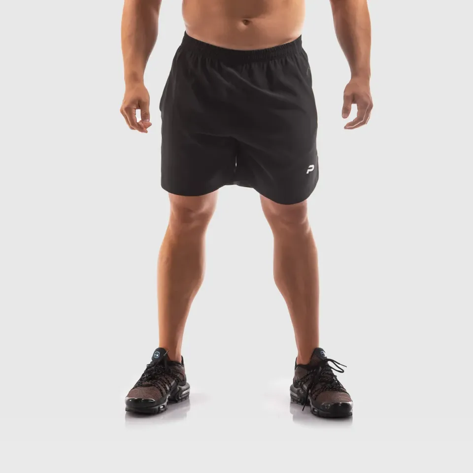 Push More Essential Shorts Sportivi Uomo Neri elasticizzati