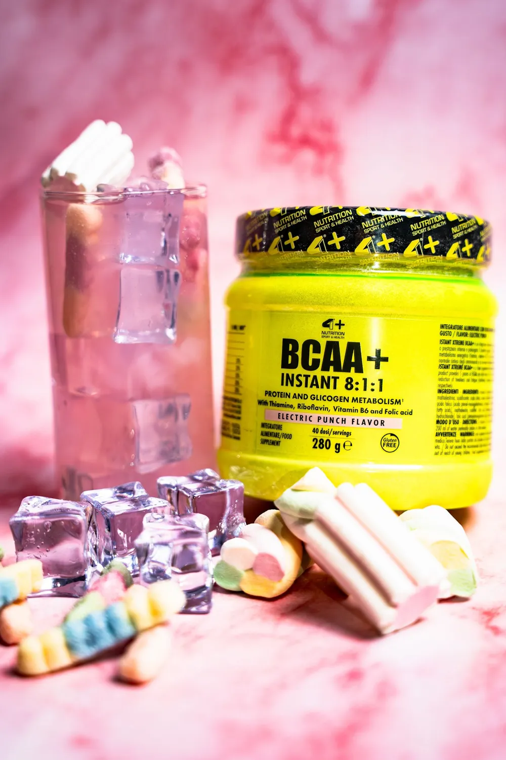 4 Plus Nutrition BCAA+ Instant 8:1:1 aminoacidi 280 g arancia