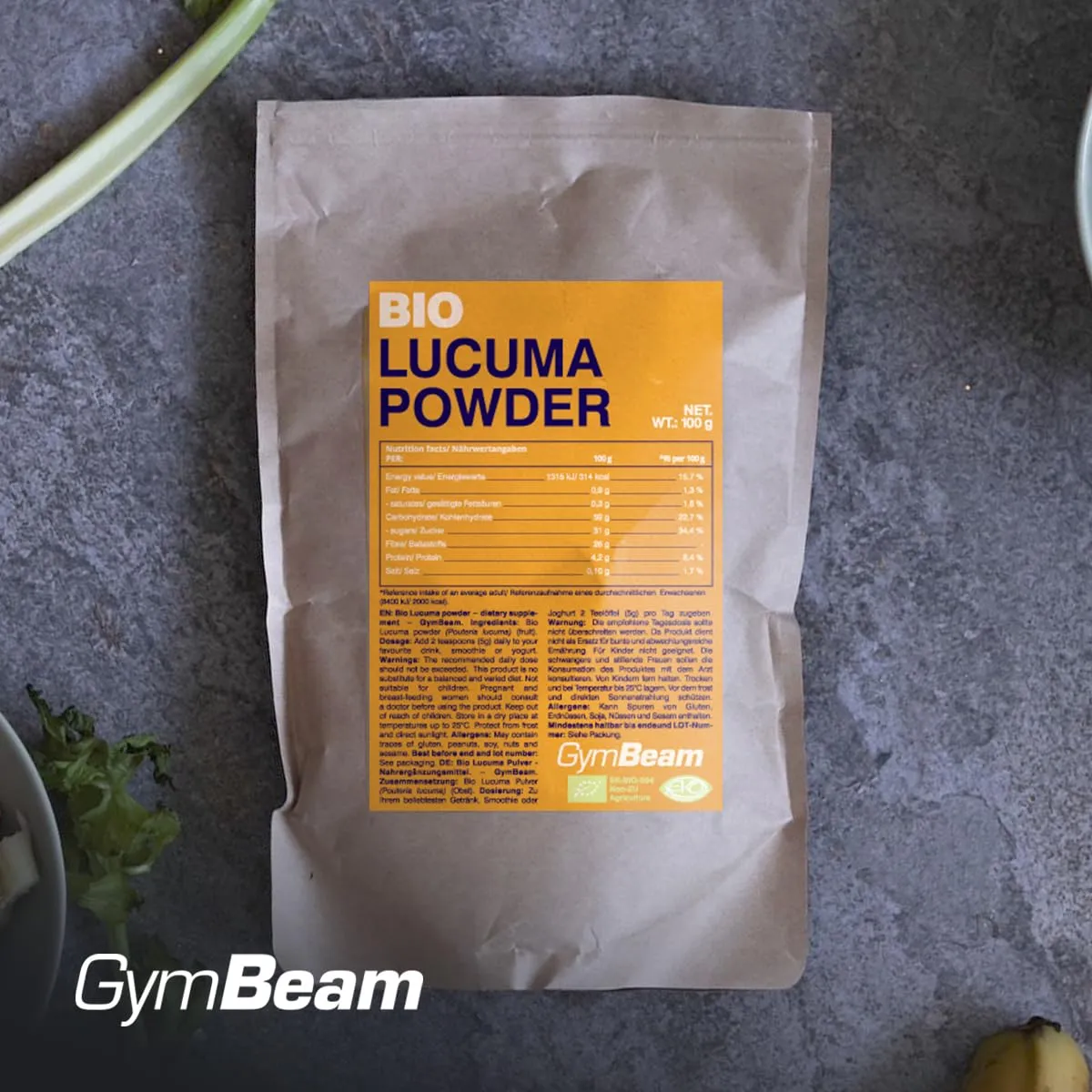 GymBeam Lucuma in Polvere BIO Dolcificante 100g Fibre