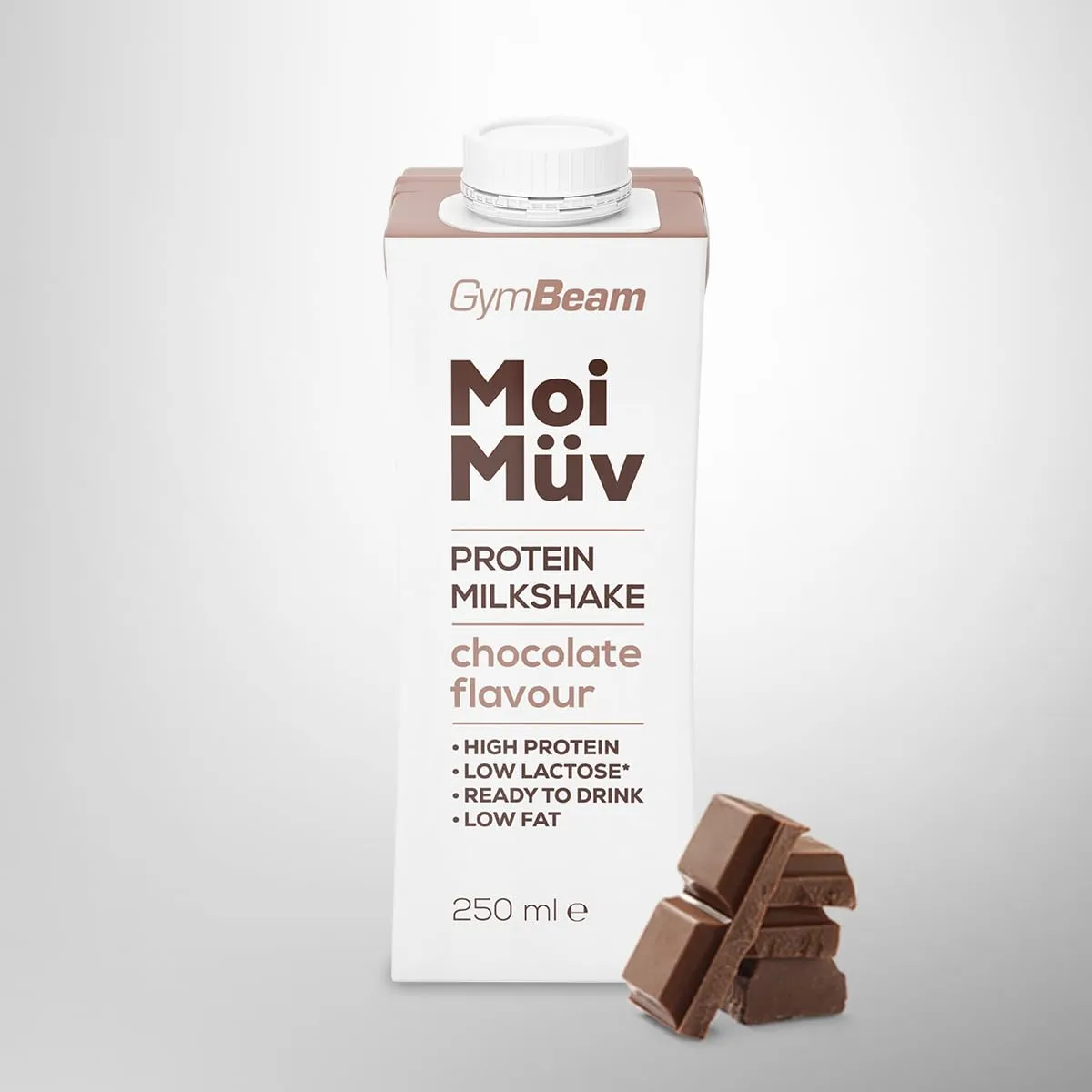 GymBeam MoiMüv Milkshake Proteico Cioccolato 18x250 ml 25 g