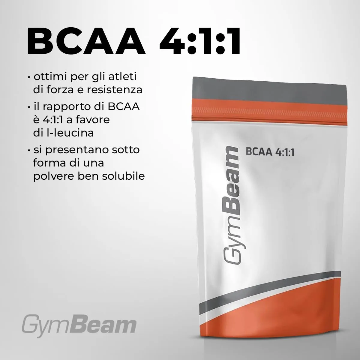GymBeam BCAA 4:1:1 in polvere kiwi 250 g vegano