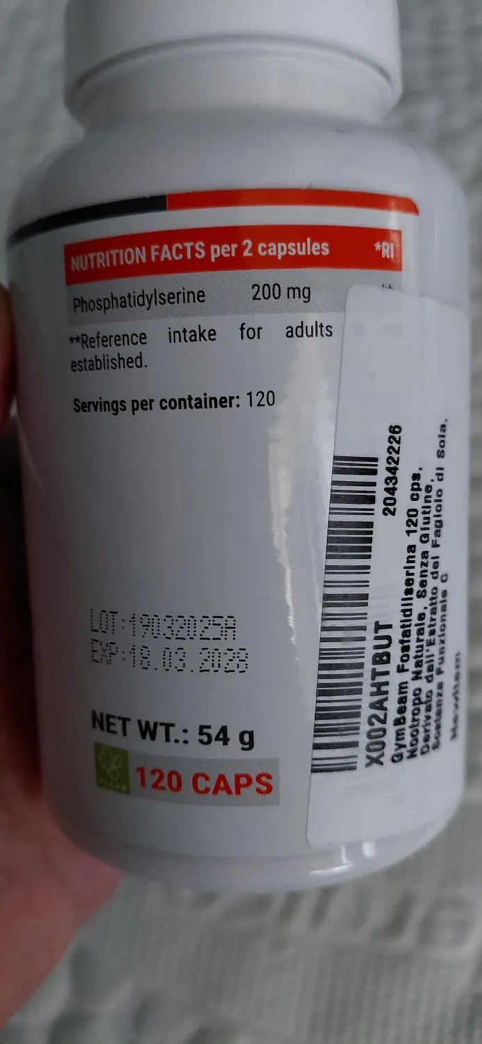GymBeam Fosfatidilserina 200 mg capsule 120 cps focus