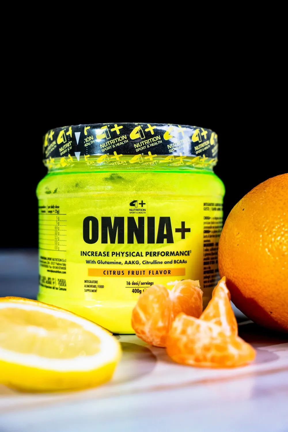 4 Plus Nutrition Omnia+ integratore 400 g Citrus Fruits con creatina