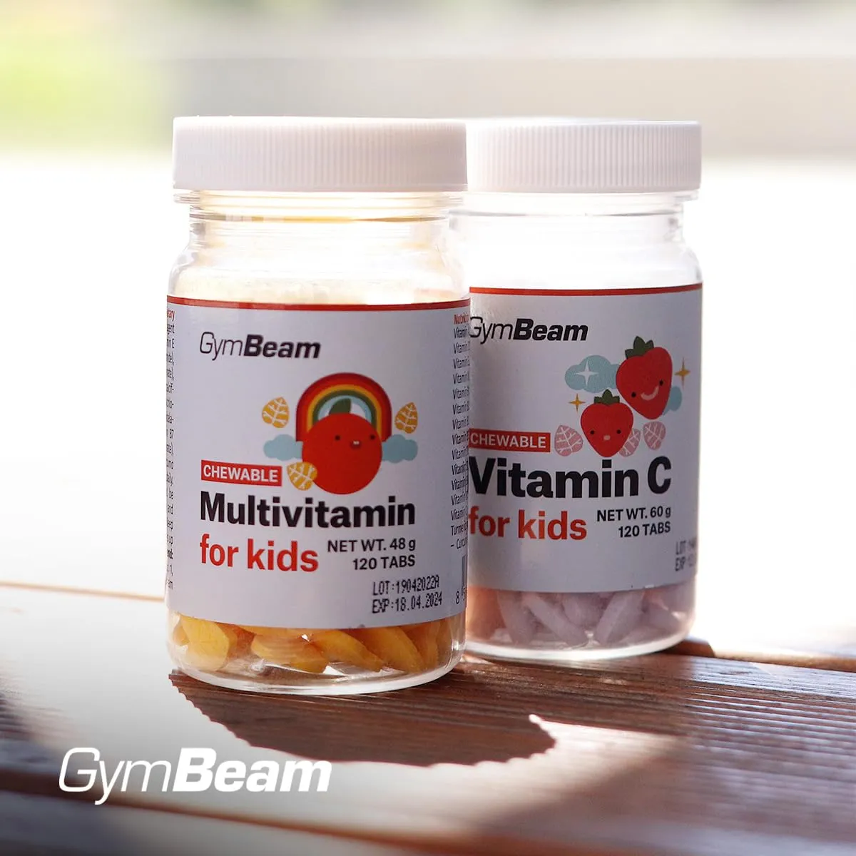 GymBeam Vitamina C Bambini Masticabili 120 cps Fragola