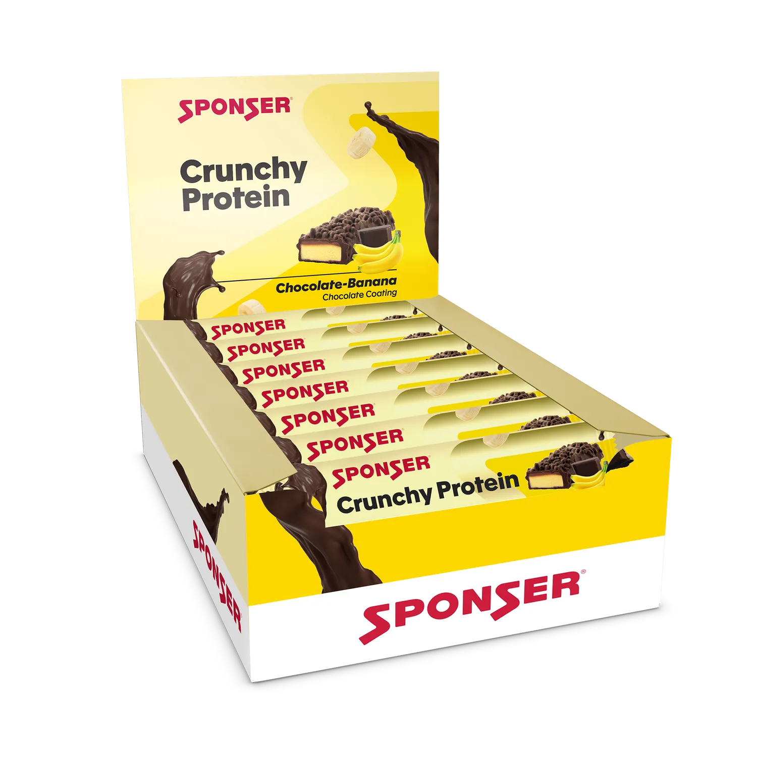 Sponser Crunchy Protein barretta cioccolato-banana 55 g 20 g proteine