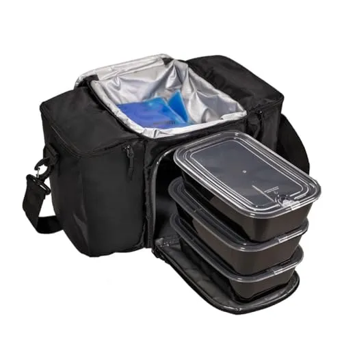 GymBeam borsa termica grande con 3 contenitori