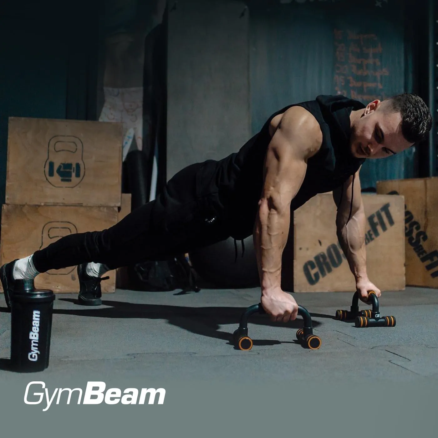 GymBeam Supporti Push-Up maniglie flessioni nero