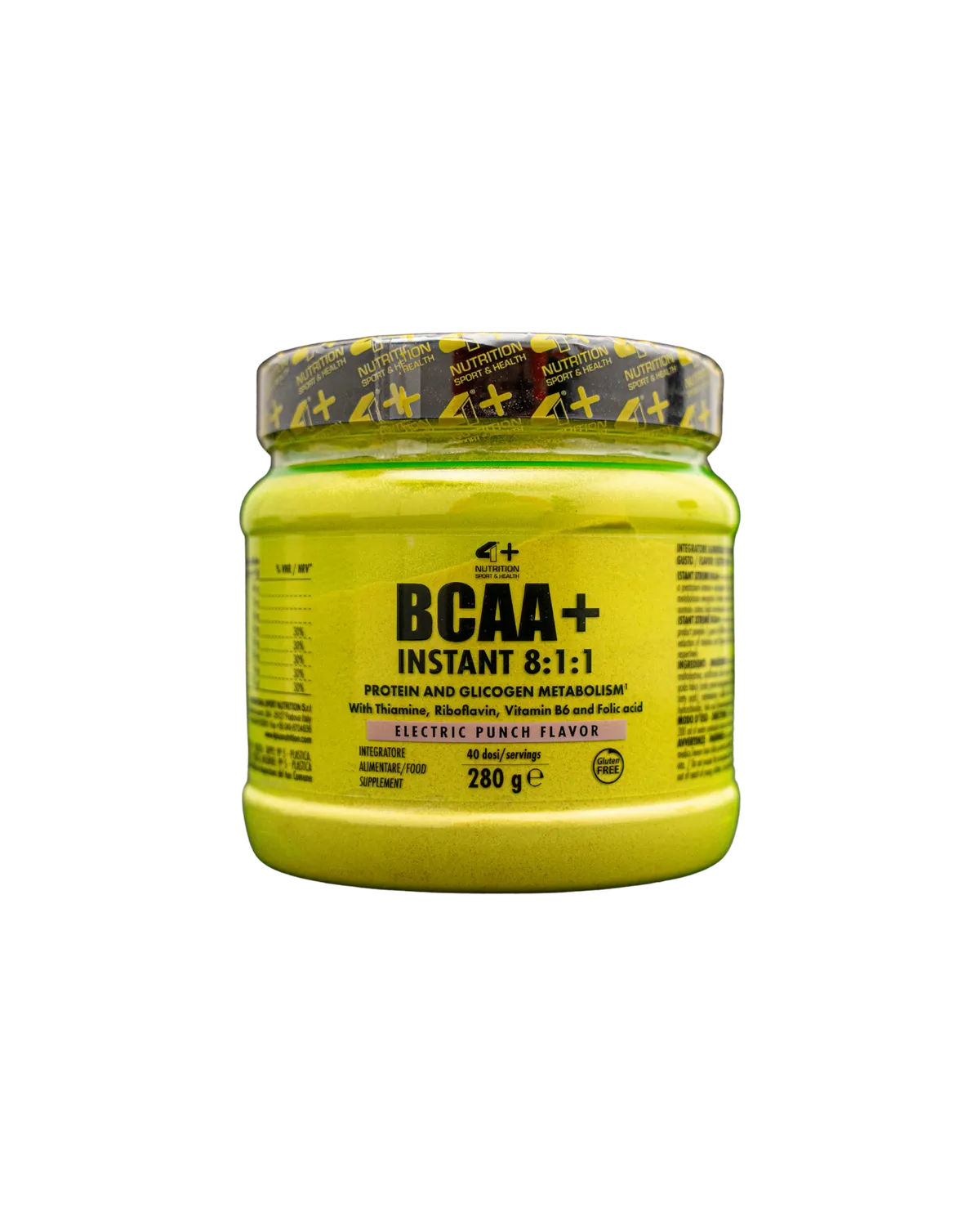 4 Plus Nutrition BCAA+ Instant 8:1:1 aminoacidi 280 g arancia