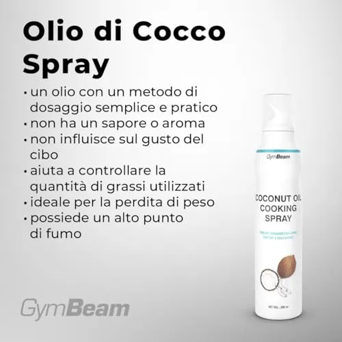 GymBeam Olio di Cocco Spray 200 ml Leggero