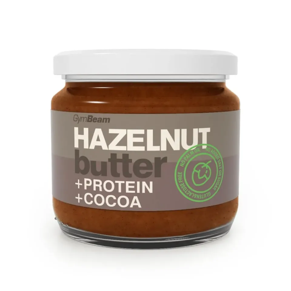 GymBeam Burro Nocciole Proteico 340 g Senza Lattosio