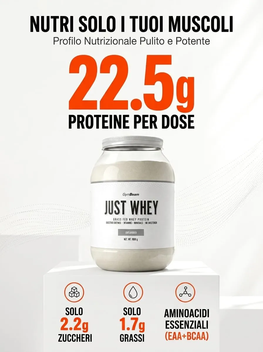 GymBeam Just Whey proteine 1000 g caramello salato