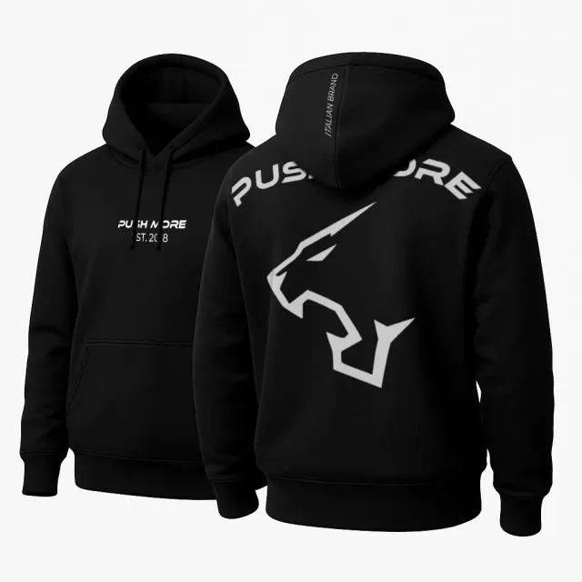 Push More Oversize Hoodie felpa cotone streetwear