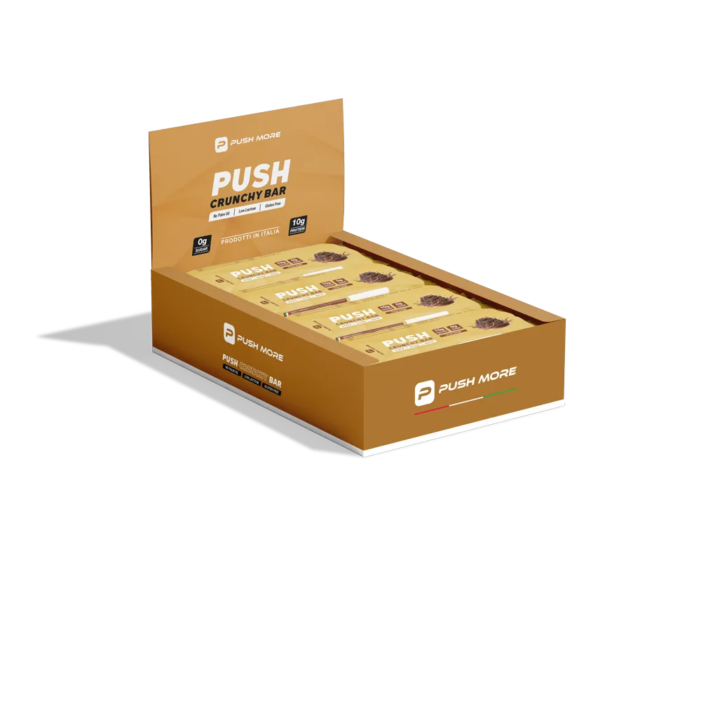 Push More Crunchy Bar barretta proteica 35g 10g proteine low carb