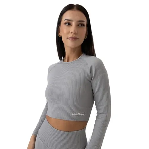 GymBeam Flo crop top coste donna maniche lunghe