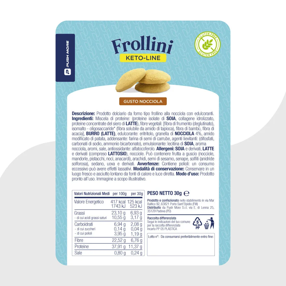 Push More Frollini Nocciola Biscotti Proteici 30 g low carb