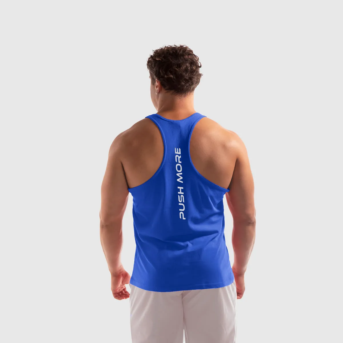 Push More Back canotta palestra uomo nera traspirante