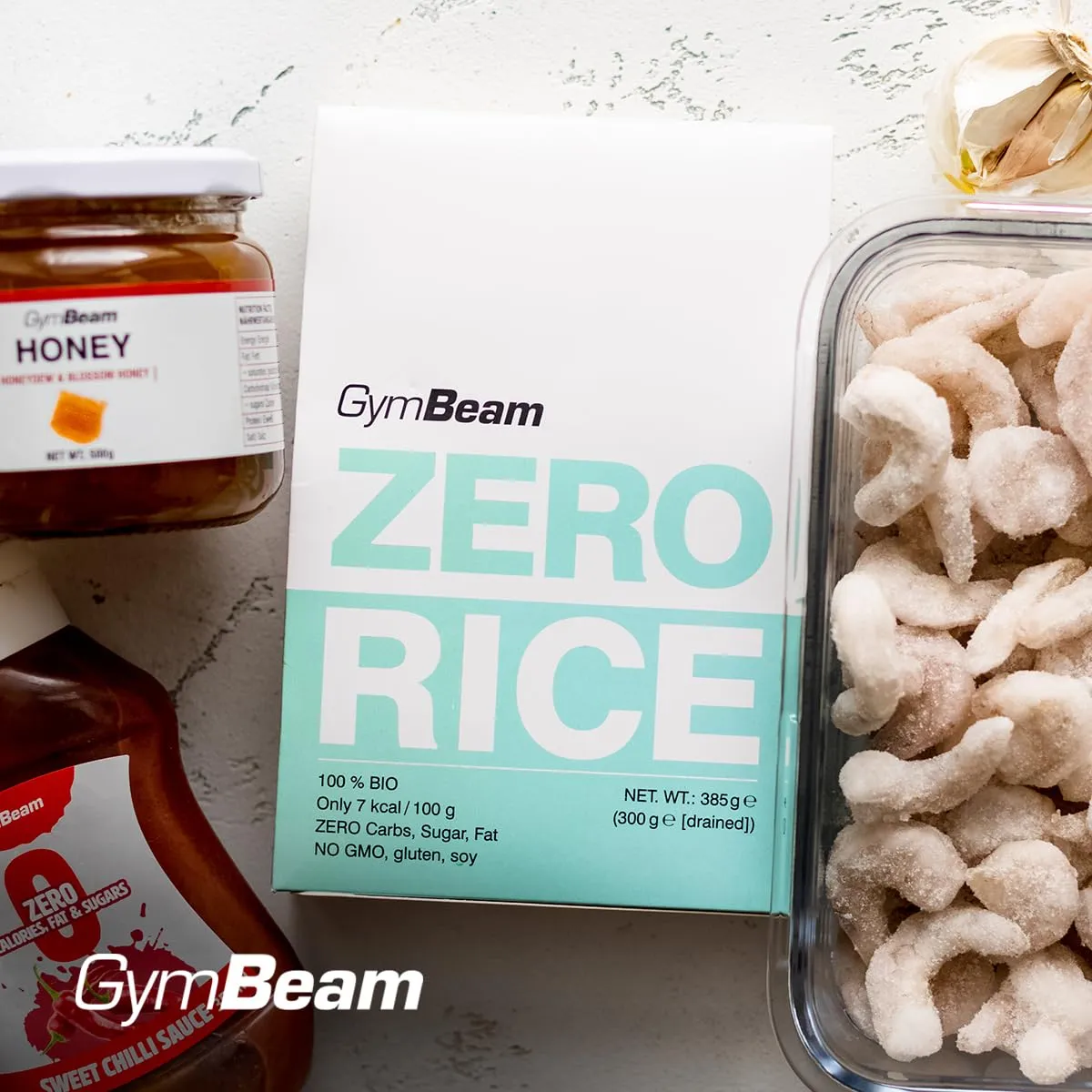 GymBeam Riso BIO Zero konjac 385 g senza glutine