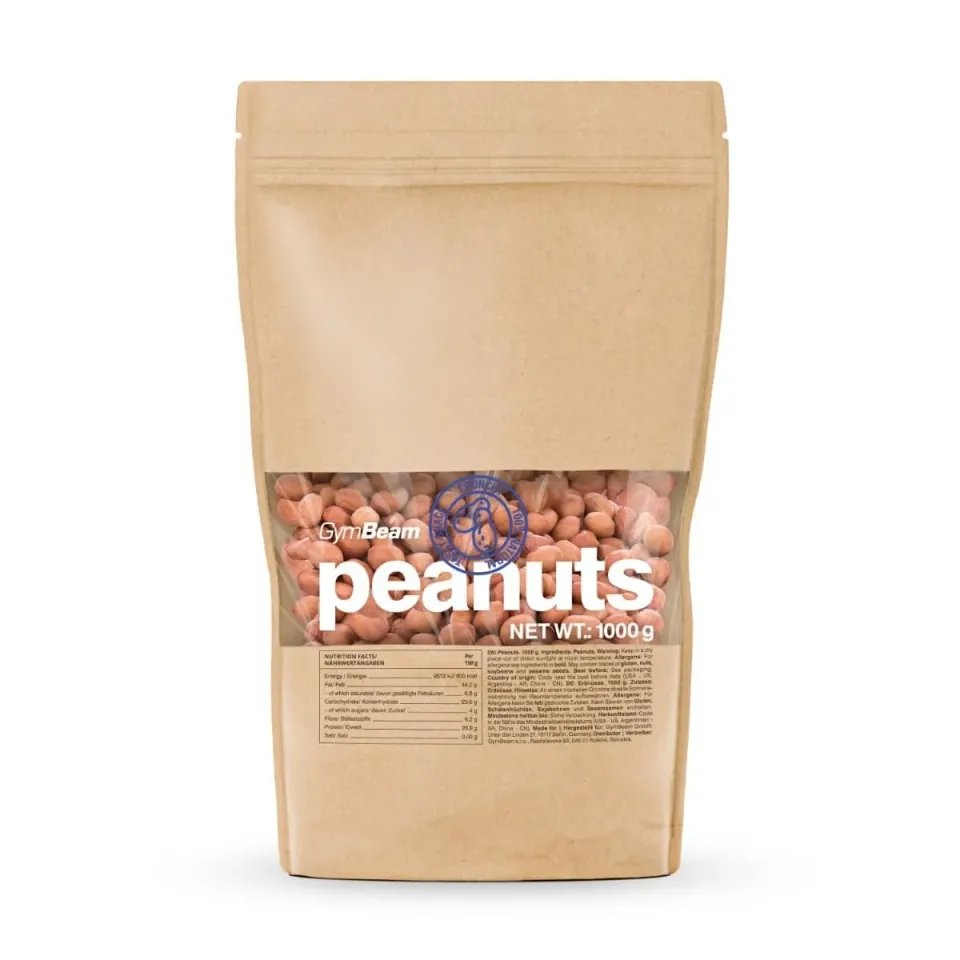 GymBeam Arachidi Non Tostate Snack 1000 g