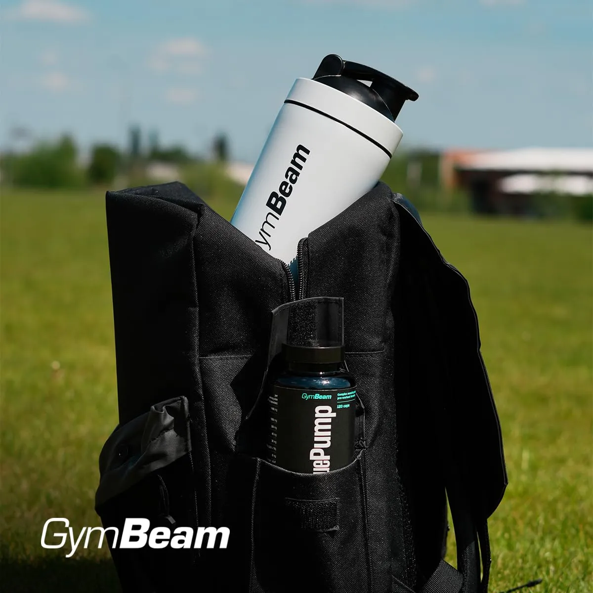 GymBeam Shaker Acciaio 750 ml Bianco con Filtro Proteine Fredde