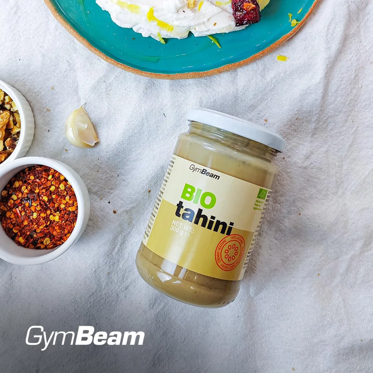 GymBeam Tahini BIO crema sesamo 300 g low-carb