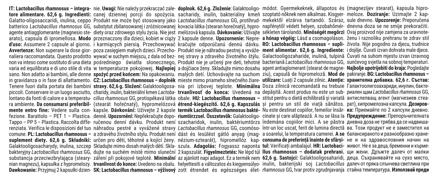 GymBeam Lactobacillus Rhamnosus probiotico 10 miliardi