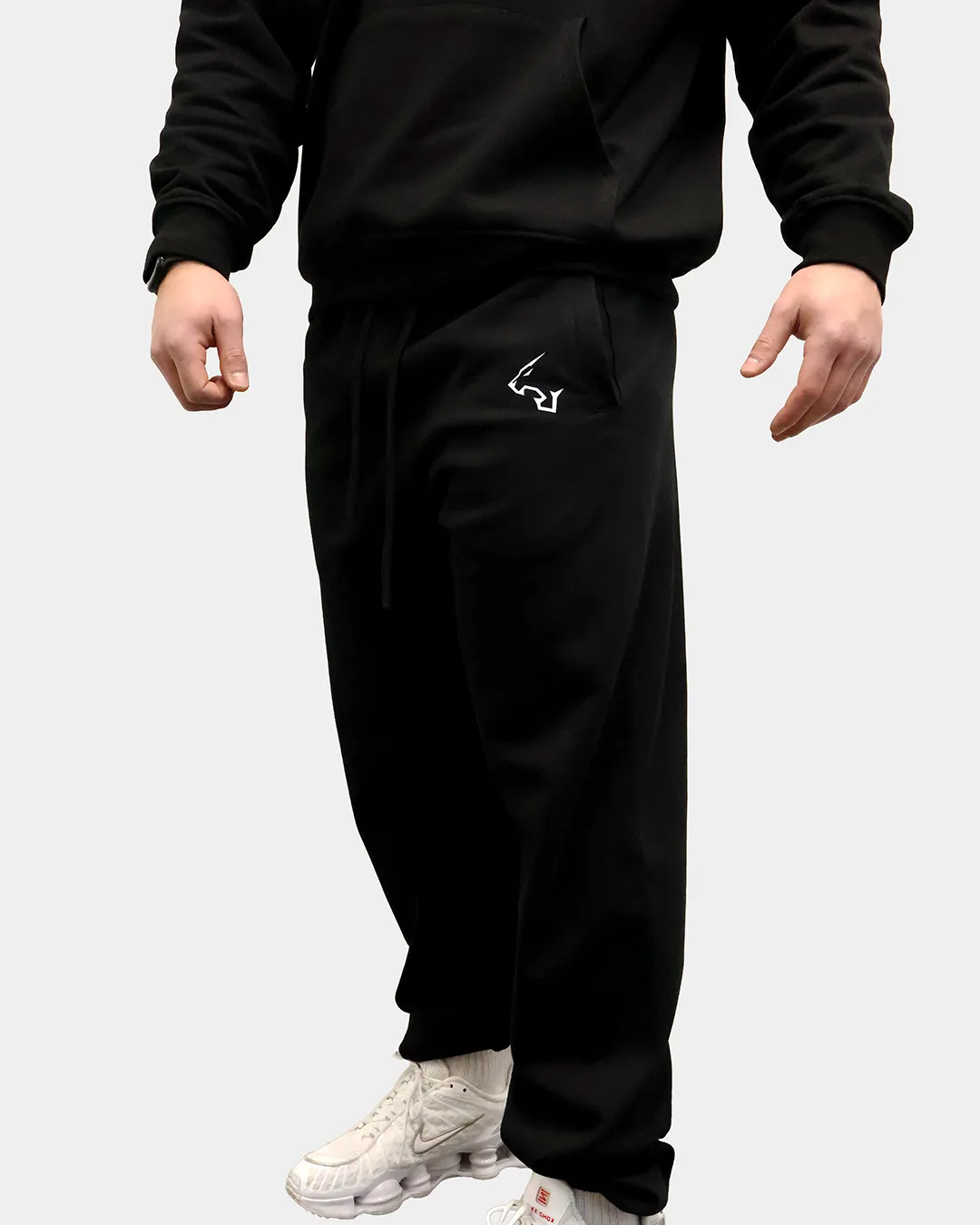 Push More Jogger pantaloni sportivi neri uomo palestra