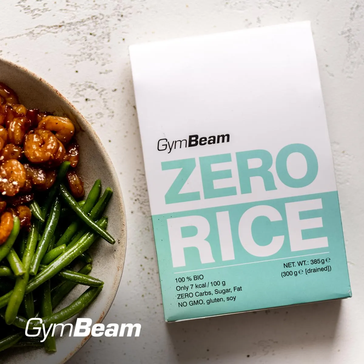 GymBeam Riso BIO Zero konjac 385 g senza glutine