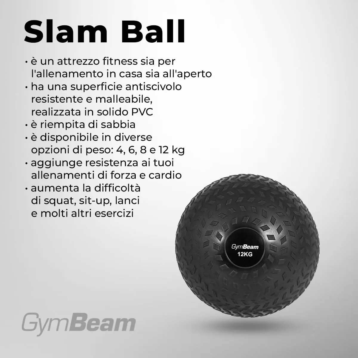 GymBeam Slam Ball palla medica PVC antiscivolo sabbia