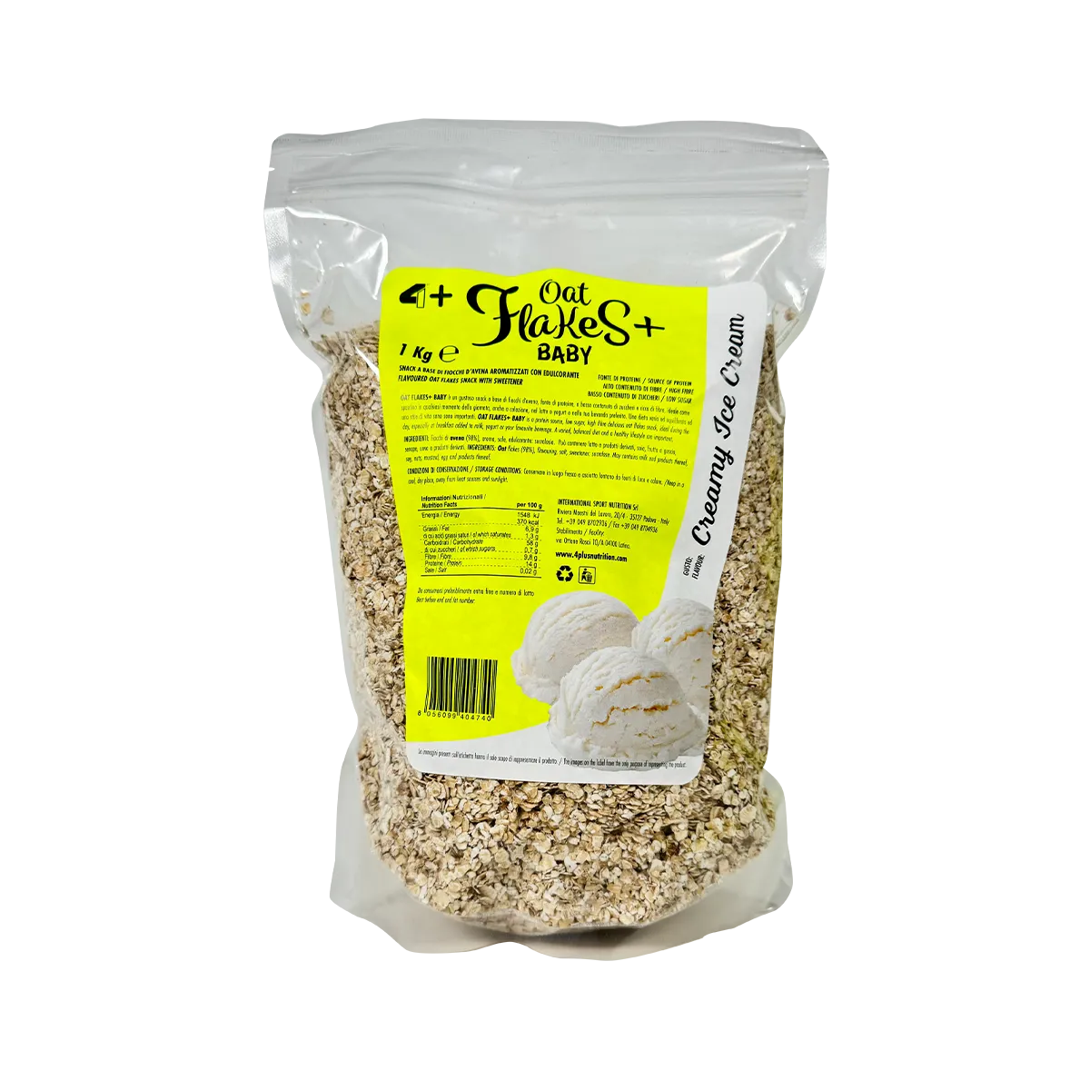 4 Plus Nutrition Oat Flakes+ Baby Fiocchi Avena 1 Kg Cookies