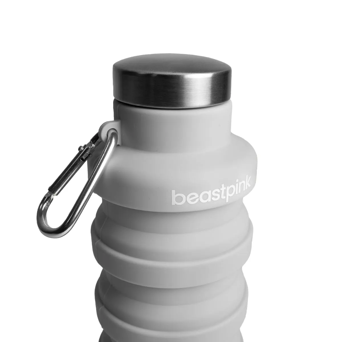 GymBeam Borraccia Pieghevole 500 ml bottiglia silicone grigia