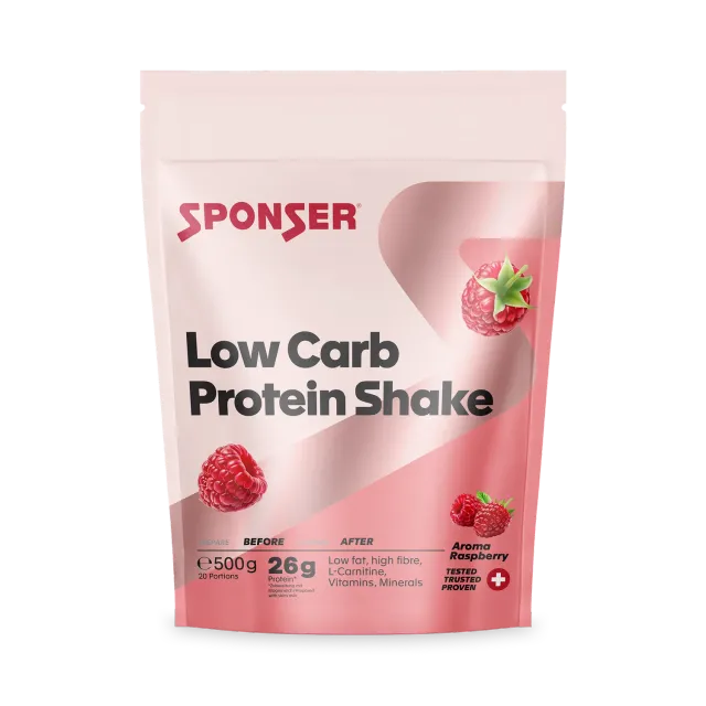 Sponser Low Carb Protein Shake lampone proteine busta 500 g low carb
