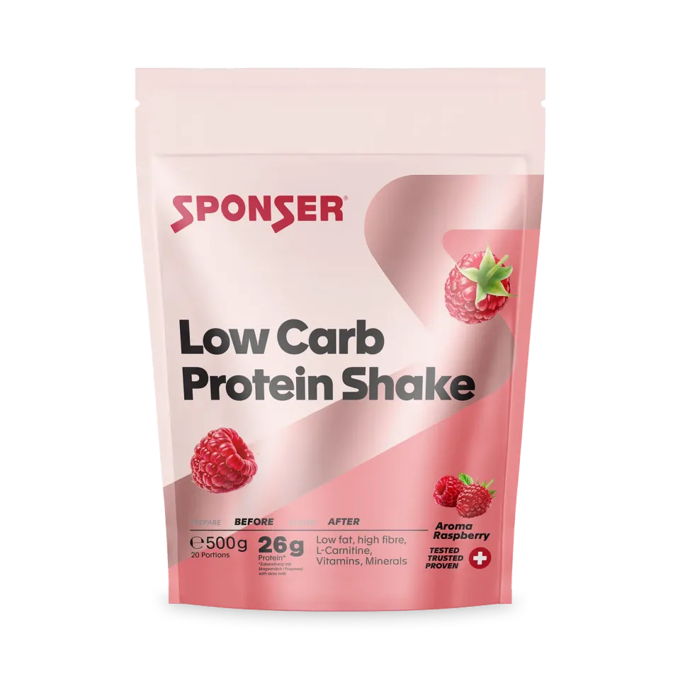 Sponser Low Carb Protein Shake lampone proteine busta 500 g low carb