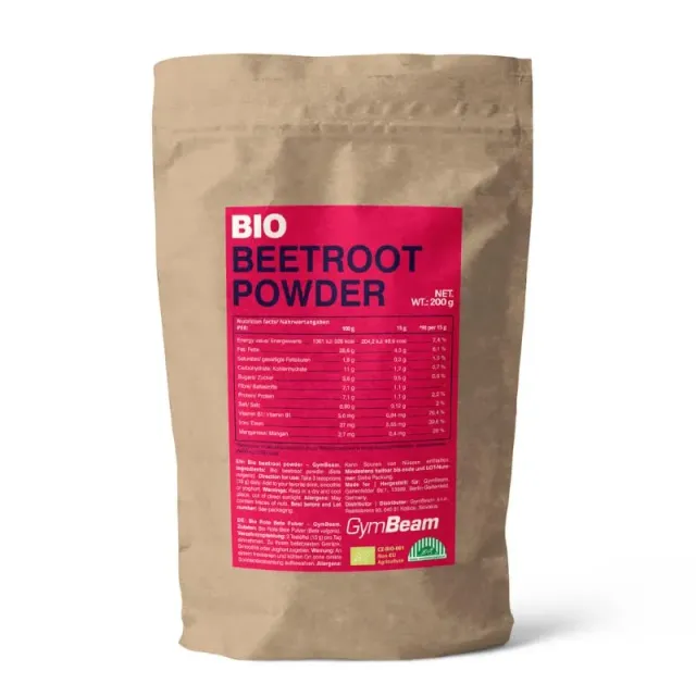 GymBeam Barbabietola Rossa in Polvere BIO 200 g Pre-Workout