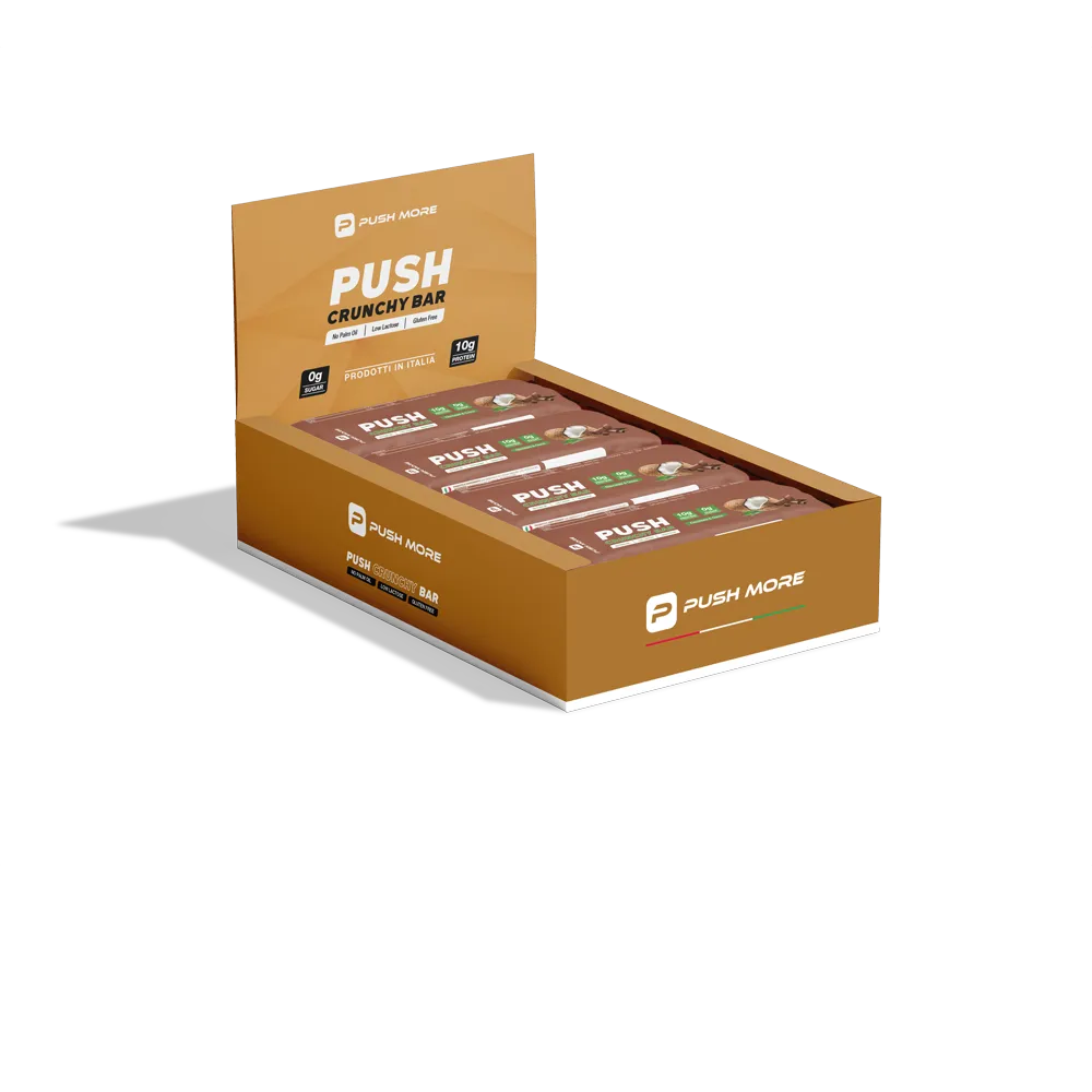 Push More Crunchy Bar barretta proteica 35g 10g proteine low carb