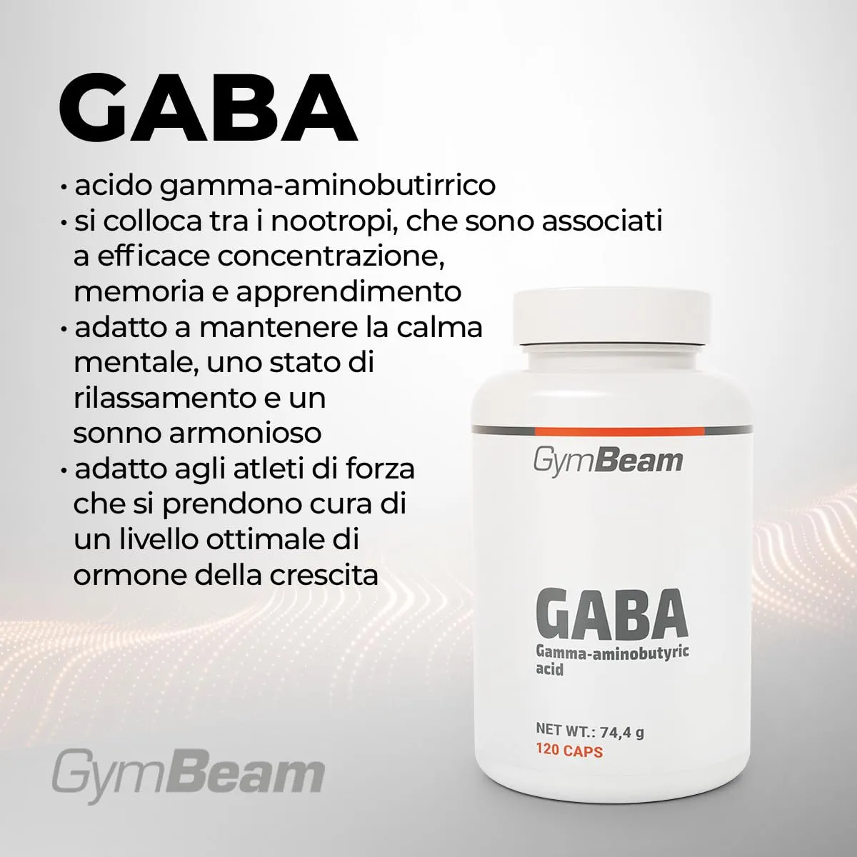 GymBeam GABA 1000 mg capsule 120 cps rilassamento