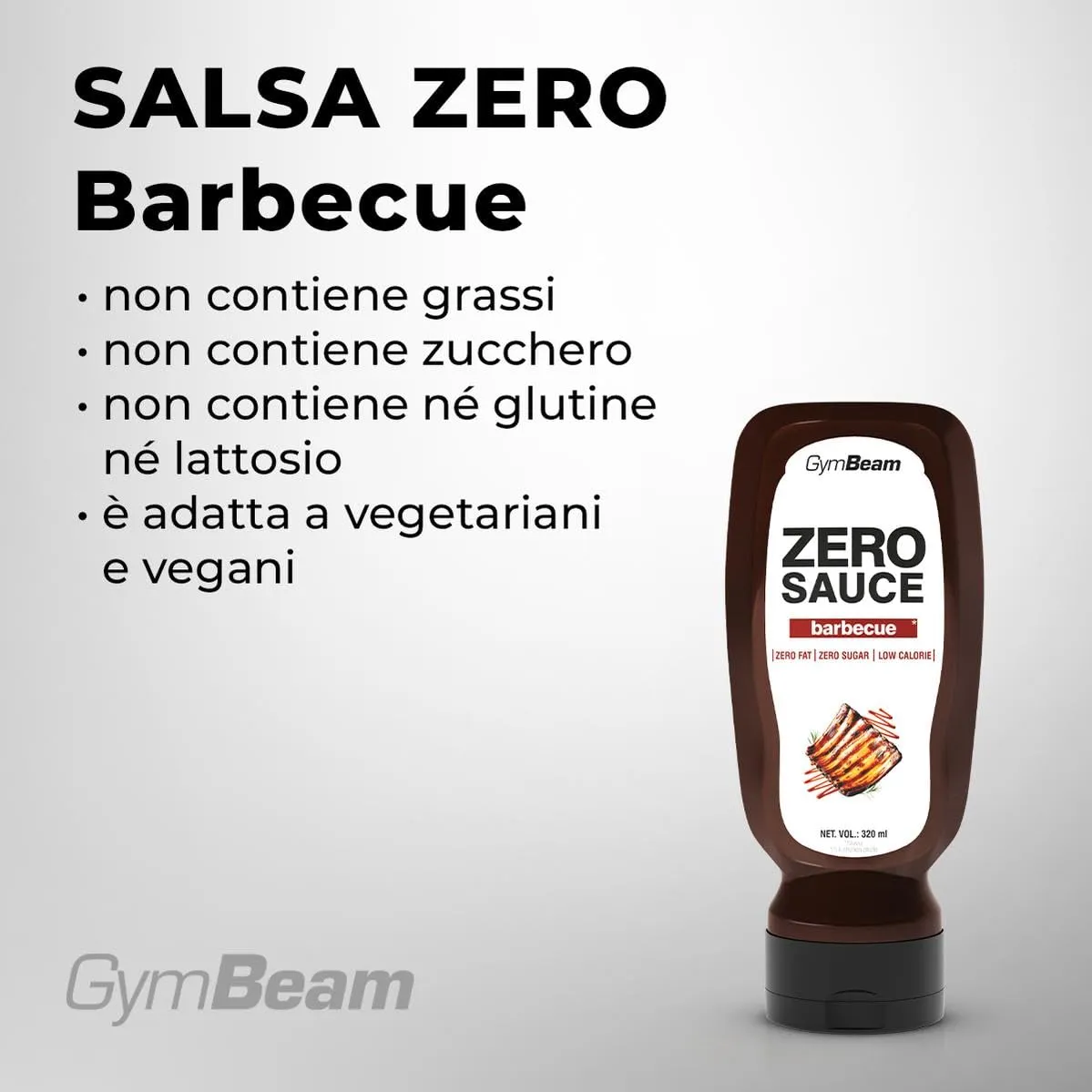 GymBeam Salsa Zero Barbecue 320 ml senza zucchero